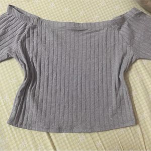 Grey Crop Top