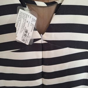 ELLE Black And White Stripes Dress