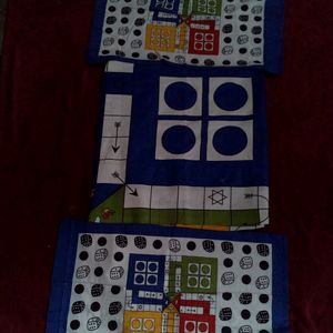 New ludo cotten double bed sheet with two pillows