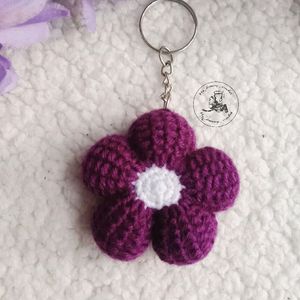 Crochet Flower Keychain