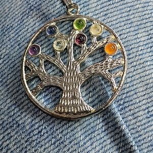 Tree Of Life 🧬 With Real Seven Chakras Gem