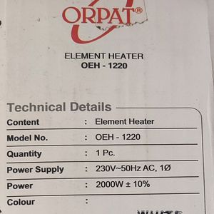 Orpat Element Heater OEH-1220 (Blower)