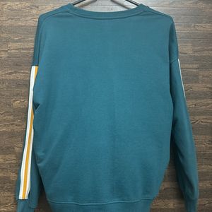 Teal Green Solid Sweatshirt