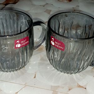 Set Of Two Transparent Mug