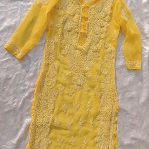 💛Lucknowi Work With Gota Patti Chikankari Kurta