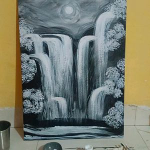 Abstract Waterfall Painting