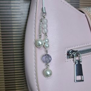 Minimal Grey & Pearl Phone Charms