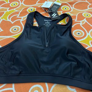 SUPERDRY Half Zip Bikini Top/ Sports Bra