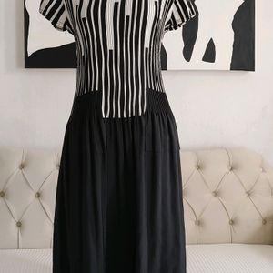 Vintage Korean Pleated Dress