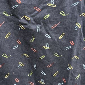 Navy Blue Multicolored Detailing Tshirt