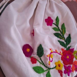 Designing Hand Enbroidery Potli Bag