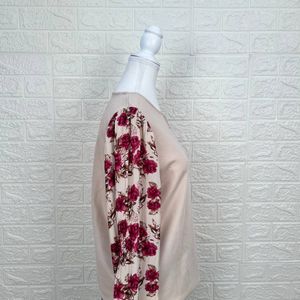 Floral Chiffon Sleeve Top