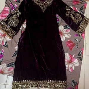 Pakistani Velvet Dress ( Full Stitched)