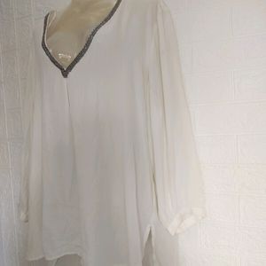 H&M PLUS SIZE WHITE DRESS