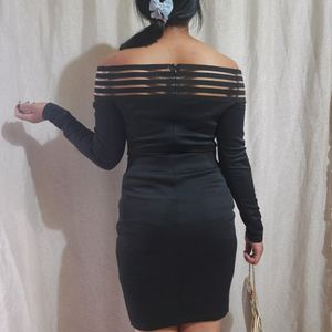 Long Sleeves Off Shoulder Bodycon Dress