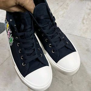 H&M KEITH HARING HIGH TOP SNEAKERS