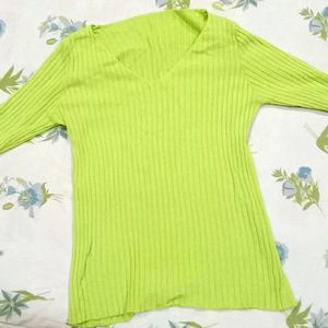 Like Green T-Shirt With Half Sleeves