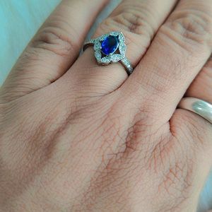 Blue Stone 💙 92.5  Ring Wth Hallmark