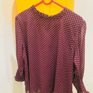 Peppy Polka Dots Formal Wear Top