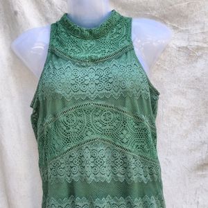 1.22.8 GREEN CUTE NET DRESS