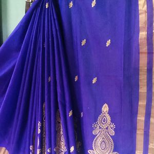 Purple With Gold New Saree