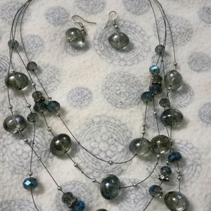 NEW FANCY NECKLACE WITH EARRINGS