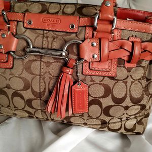 Coach Canvas and Leather Hampton Tote Bag