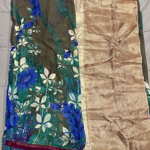 Saree With Unstitched Blouse