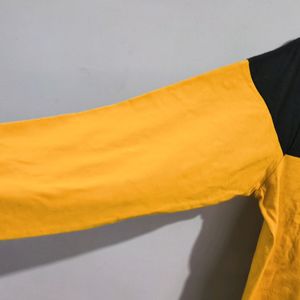 Yellow Colour Full Sleeves T-Shirt For Men