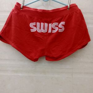 Hot Red Sexy Shorts For Women's