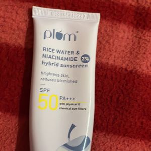 Plum Rice Water&niacinamide Hybrid Sunscreen