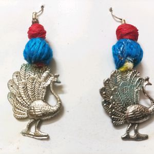 Handicraft Beads Necklace With Peacock Earings