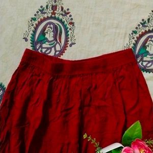 Red Ethnic Skirt