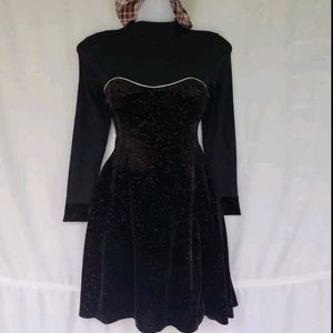 Black velvet dress