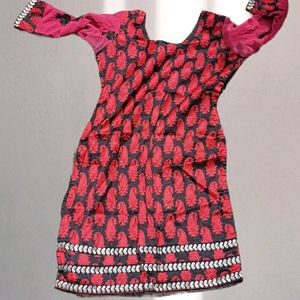 Beautiful red And Black Kurta