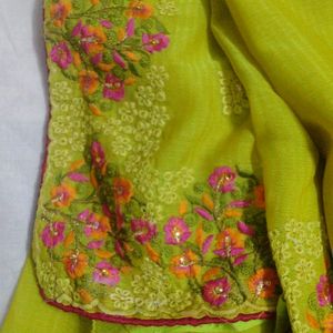 Embroidered Work Saree