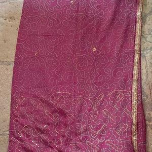 Bandhani Sequins Work Saree