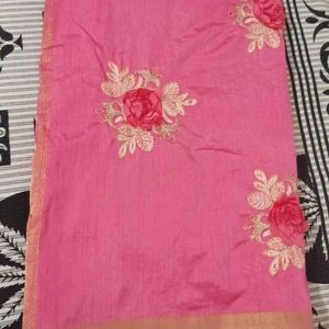 Silk Saree Stone  And Customise Work