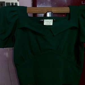 A Green Crop Top