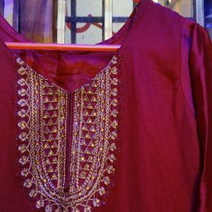 Beautiful Maroon Anarkali Suit