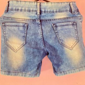 Distressed Denim Shorts