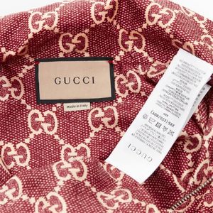 GUCCI 100% silk GG supreme monogram print web trim