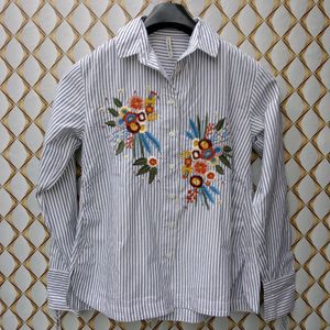 New Premium Cotton Stripped Embroidery Shirt