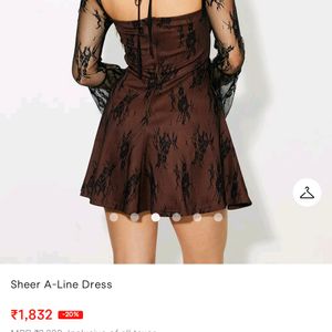 Savana Sheer A Line Dress