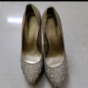 Rhinestones glitter heels