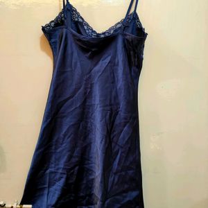 Navy Blue satin nightgown✨