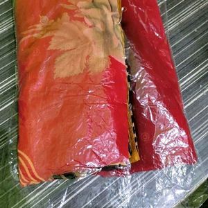 New Sealed Saree Black Nd Red No Coins Unused Ne