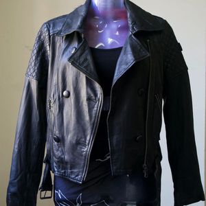 CALVIN KLEIN Leather Biker Jacket