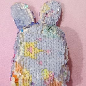 Cute Bunny Sequence Lavender Money Pouch