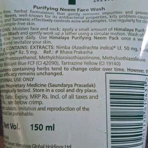 HIMALAYA PURIFYING NEEM FACE WASH